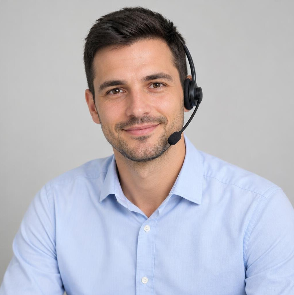 Portrait of a young man with short hair and a shirt
