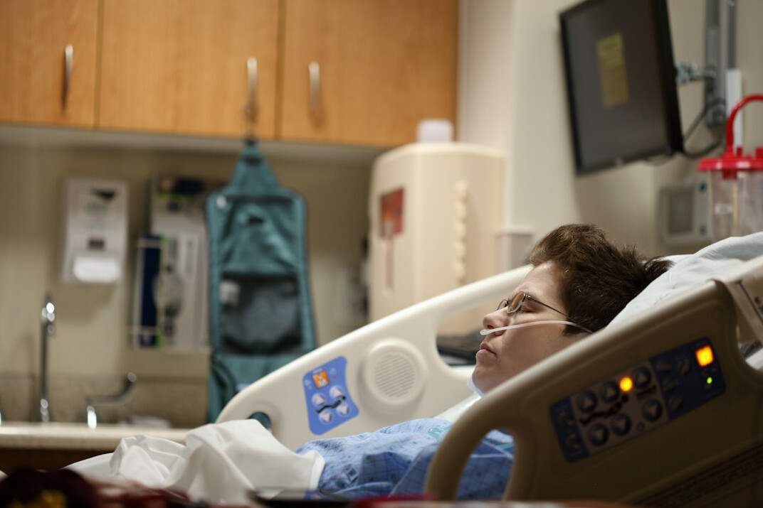 patient recovering in hospital