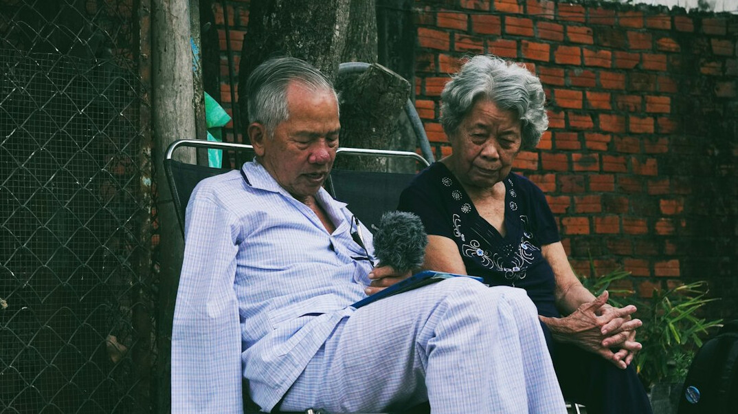 elderly couple medical consultation